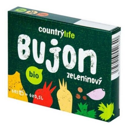 Country Life Zeleninový bujón kocky BIO 66g