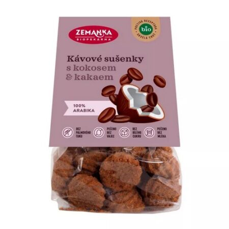 Zemanka Kávové sušienky s kokosom a kakaom BIO 100g