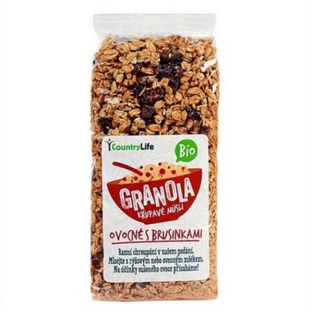 Country Life Granola s brusnicami BIO 350g